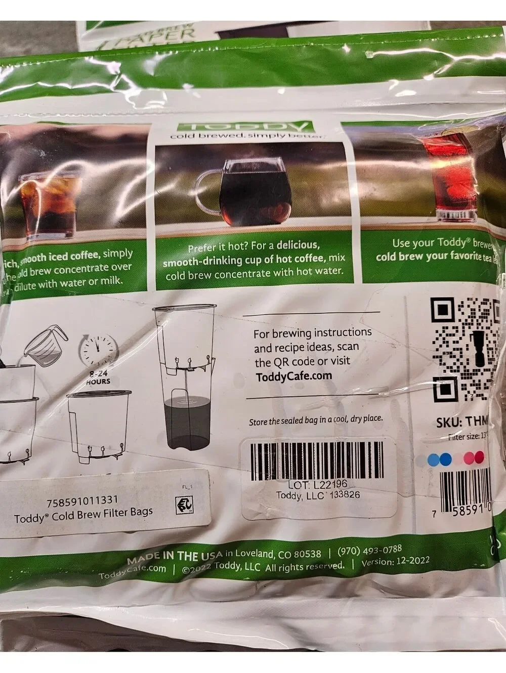 Lot of 200 Toddy Cold Brew Coffee Paper Filter Bags | 10 Packs of 20 | Bulk Lot
